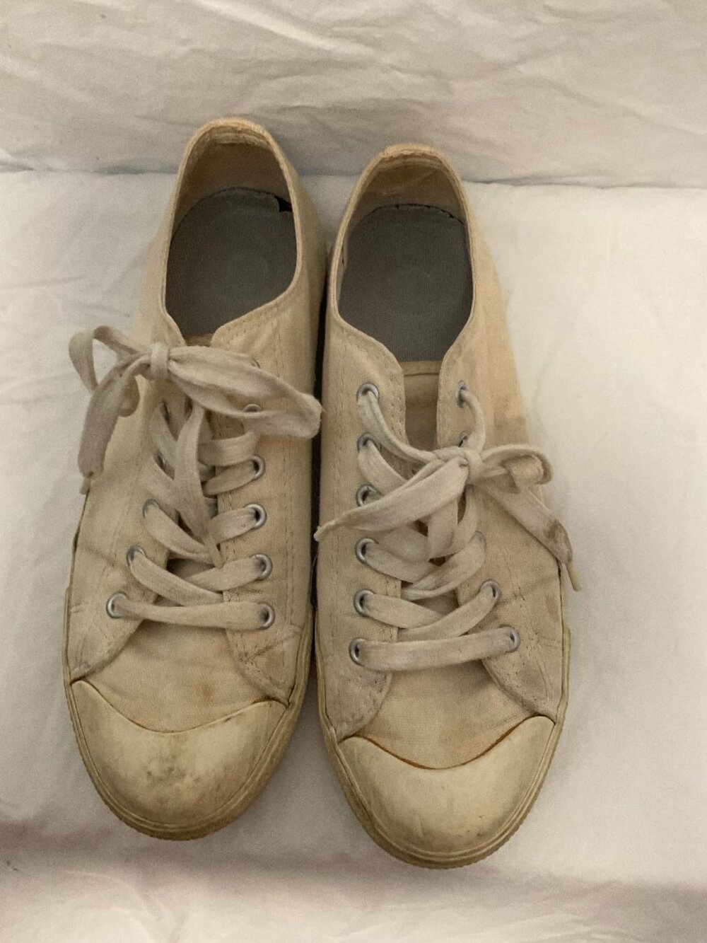 Muji Cream Canvas Sneakers